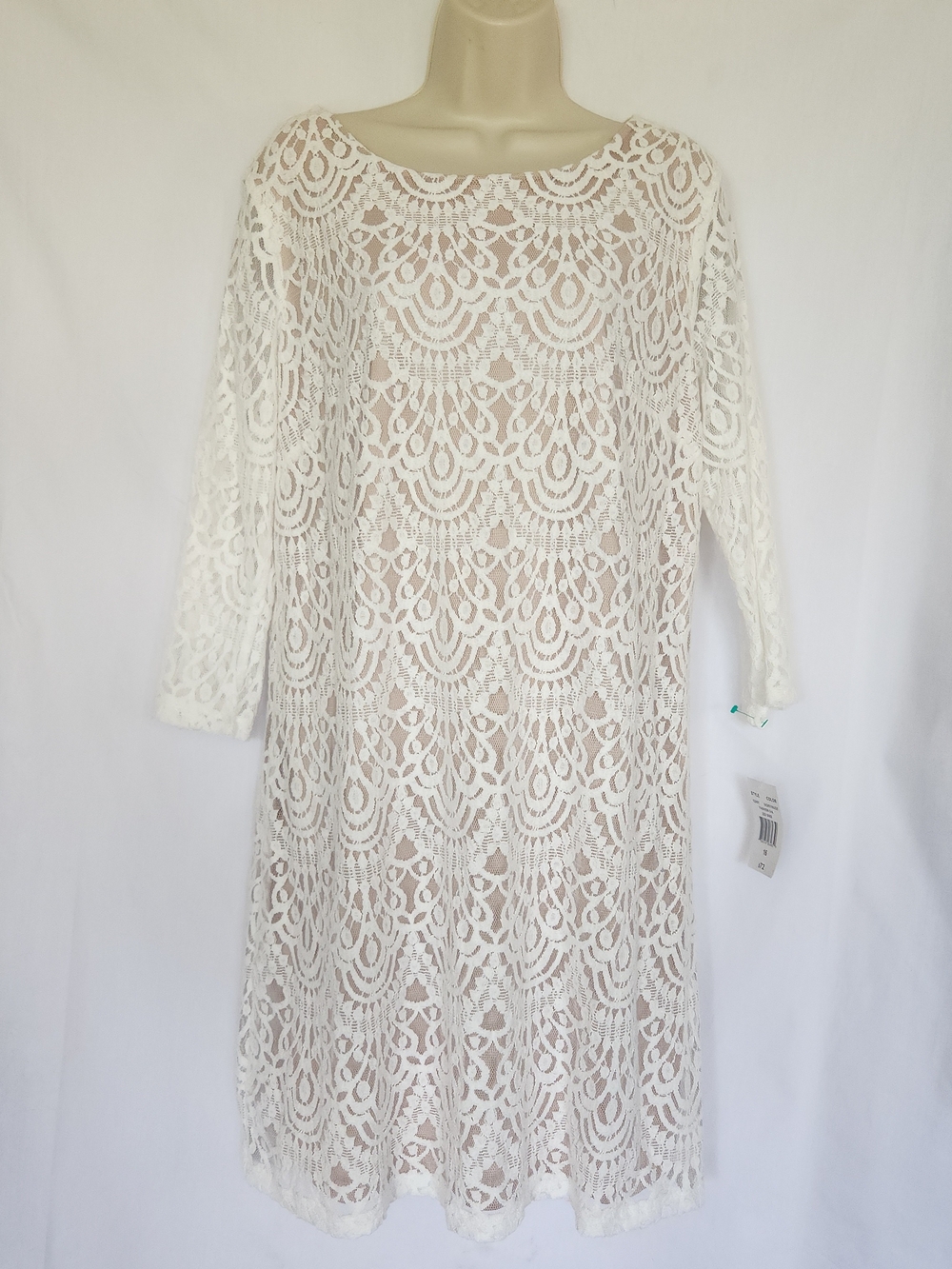 Boho White Lace Shift Dress Bride Batchlorette Western 16